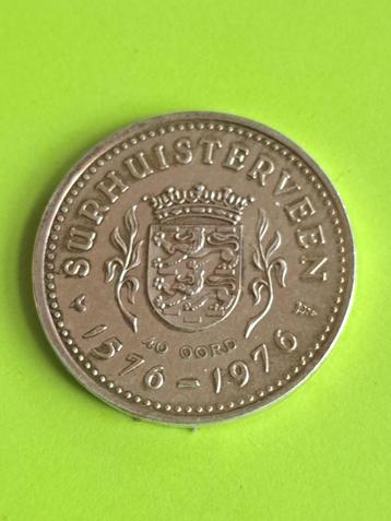 1976 Nederland Surhuisterveen 40 oord in zilver, schaars beschikbaar voor biedingen