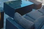 Loungeset zetel + tafel + kussens + XXL parasol 3×4, Tuin en Terras, Ophalen, Zo goed als nieuw