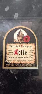Oud bieretiket Leffe  bruin br Marine Bruxelles, Verzamelen, Biermerken, Ophalen of Verzenden, Zo goed als nieuw, Leffe