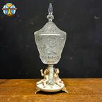 Vintage itliaans porseleinen kristal / gemberpot bonbonniere, Antiek en Kunst, Ophalen of Verzenden