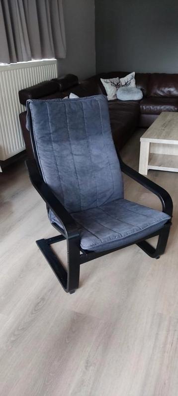 Ikea stoel, stoffen Zwart bekleding  beschikbaar voor biedingen