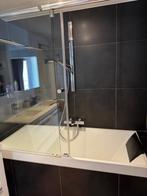 Douchewand glas voor op bad + thermostatische kraan, Doe-het-zelf en Bouw, Sanitair, Ophalen, Gebruikt, Chroom, Bad