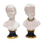 Biscuit porselein borstbeelden.(koppel), Ophalen of Verzenden, Zo goed als nieuw