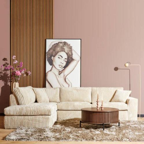 Hoekbank teddy beige, Huis en Inrichting, Zetels | Zetels, Nieuw, Hoekbank, Vierpersoons of meer, Stof, Ophalen of Verzenden