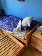 Lit d'une personne avec un "sous lit", Maison & Meubles, Chambre à coucher | Lits, Une personne, Brun, Enlèvement, Utilisé