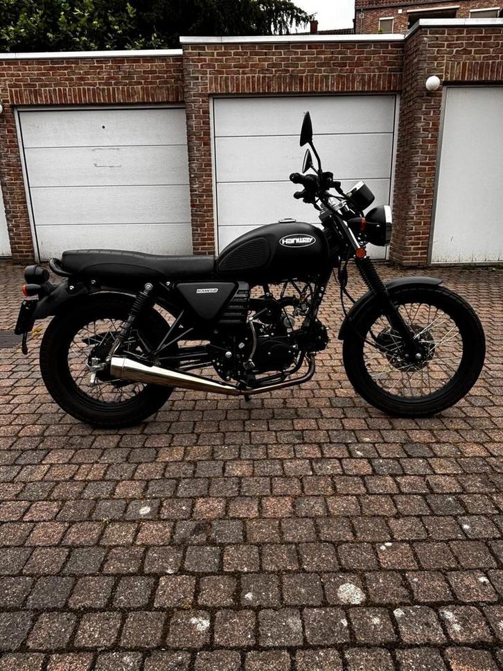 Brommer Hanway Raw zwart 50cc, Fietsen en Brommers, Brommers | Overige merken, Zo goed als nieuw, Ophalen
