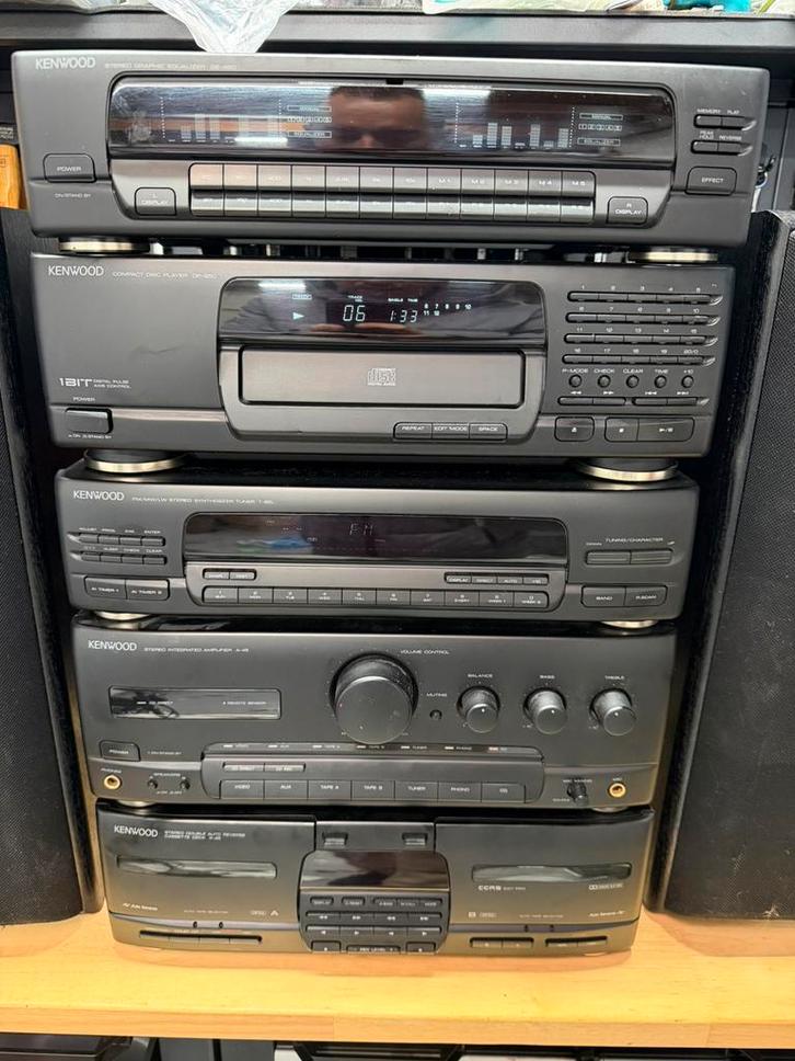 Kenwood stereo installatie losse componenten, TV, Hi-fi & Vidéo, Chaîne Hi-fi, Comme neuf, Deck cassettes ou Lecteur-enregistreur de cassettes