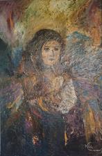 Kunsthandel Gennep - "Mother And Child On The Run", Antiek en Kunst, Kunst | Schilderijen | Modern, Ophalen of Verzenden