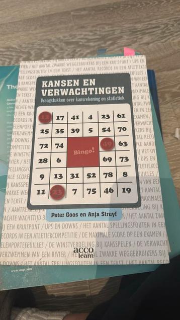Boekje kansen en verwachtingen statistiek beschikbaar voor biedingen