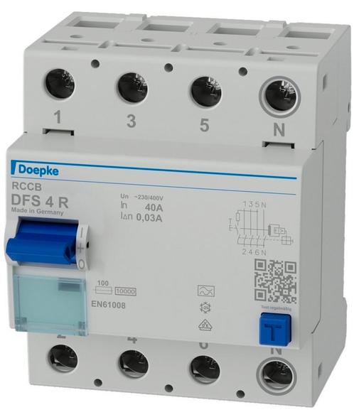 Differentieelschakelaar Doepke DFS 4 R 40A 300mA 4p (nieuw)., Doe-het-zelf en Bouw, Elektriciteit en Kabels, Nieuw, Overige typen