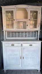 Armoire vitrine chêne 2 corps, Maison & Meubles, Avec tiroir(s), 100 à 150 cm, Enlèvement, Utilisé