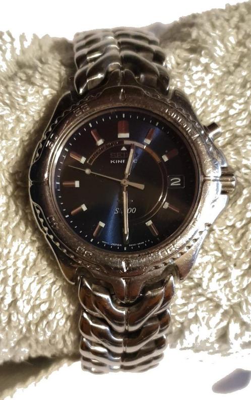 Montre à quartz vintage Seiko Kinetic SQ 100 de 1995, Handtassen en Accessoires, Horloges | Antiek, Polshorloge, Seiko, Staal