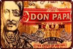 Metalen reclamebord Don papa rum 8 - retro vintage mancave, Ophalen of Verzenden, Nieuw, Reclamebord