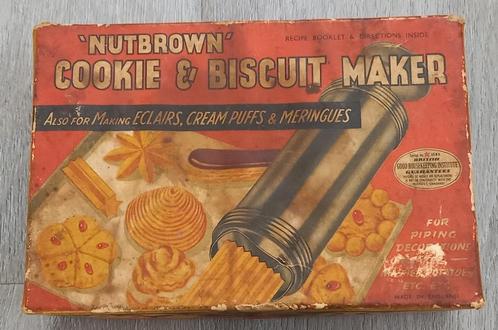 Vintage Cookie & Biscuit Maker - Nutbrown Jaren 50, Antiek en Kunst, Antiek | Keukengerei, Ophalen of Verzenden