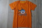 Leuke oranje T-shirt haai Stones and bones maat 140, Ophalen of Verzenden, Zo goed als nieuw, Stones and bones, Shirt of Longsleeve