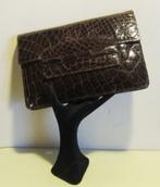 Art deco krokodillenleren avondtas, wristlet m polslus 744, Handtassen en Accessoires, Tassen | Damestassen, Ophalen of Verzenden