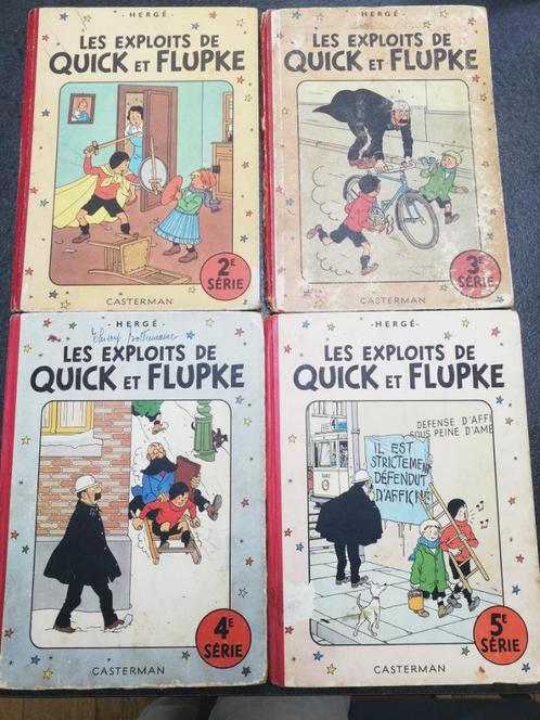 4 x  Quick et Flupke - oude druk -hardcover, Boeken, Stripverhalen, Gelezen, Ophalen of Verzenden