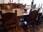 Prachtige grote antieke tafel (19e eeuw) & 6 stevige stoelen, Ophalen