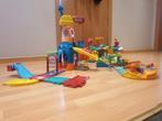 Vtech autoracebaan, Kinderen en Baby's, Speelgoed | Racebanen, Racebaan, Zelf te bouwen, Zo goed als nieuw, Handmatig