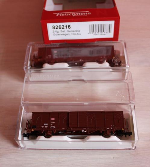 2 Wagons Fleischmann 826216 DB strictement neufs N 1/160., Hobby en Vrije tijd, Modeltreinen | N-Spoor, Nieuw, Wagon, Fleischmann