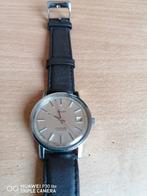 Omega Seamaster horloge, Leer, Staal, Ophalen of Verzenden, Zo goed als nieuw