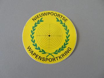 vintage sticker schietclub wapensportkring Nieuwpoort  beschikbaar voor biedingen