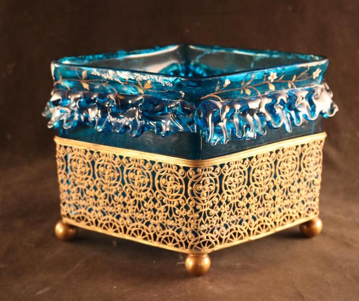 Grande jardinière en forme de losange, Antiquités & Art, Antiquités | Verre & Cristal, Enlèvement ou Envoi