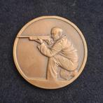 Médaille Belgique concours tir carabine vers 1930 art déco, Enlèvement ou Envoi, Bronze