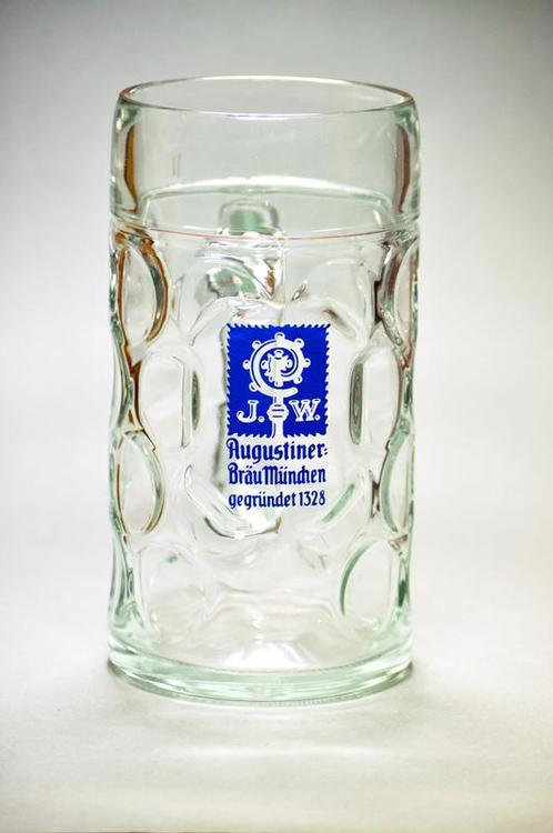 Beker Augustiner Brau Munchen Duitsland, Verzamelen, Biermerken, Gebruikt, Pul(len), Ophalen of Verzenden