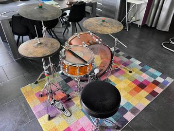 Ludwig Vistalite Bonham Basdrum (26''), snare, cymbalen.., Musique & Instruments, Batteries & Percussions, Enlèvement, Comme neuf