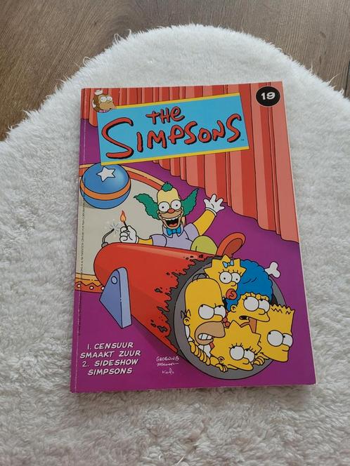 Strip The Simpsons, Censuur smaakt zuur & Sideshow Simpsons,, Boeken, Stripverhalen, Zo goed als nieuw, Eén stripboek, Ophalen of Verzenden