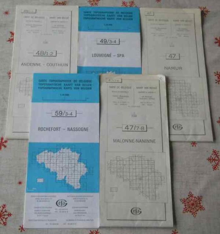 Cartes IGN (Belgique), Boeken, Atlassen en Landkaarten, Gelezen, België, Ophalen