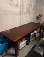 Grote massief houten eettafel – 275  100 cm – robuust, Huis en Inrichting, Ophalen, Gebruikt, 100 tot 150 cm, Eikenhout