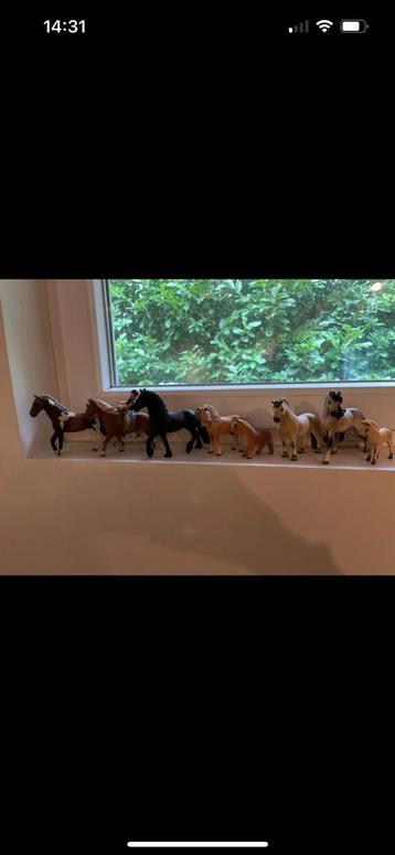 Schleich paarden 8 stuks met ruiter beschikbaar voor biedingen