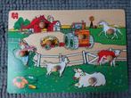 houten legpuzzel JUMBO boerderijdieren (8 stukjes), En bois, Moins de 10 pièces, Enlèvement, Utilisé