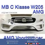 W205 AMG Voorbumper Mercedes C Klasse 2014-2018 + onderlip, Pare-chocs, Avant, Utilisé, Enlèvement ou Envoi