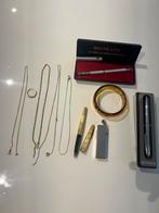 Ketting,ring, aansteker en pen, Ophalen, Goud, Ketting
