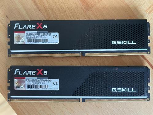 G.Skill DDR5 Flare X5 2x16GB 6000 CL30, Computers en Software, RAM geheugen, Gebruikt, Desktop, 32 GB, DDR5, Ophalen