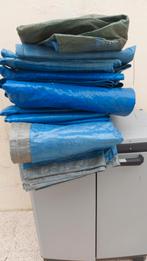 5 bâches bleues plastic. Différentes dimensions, Jardin & Terrasse, Enlèvement, Utilisé