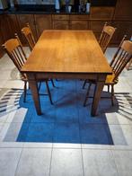 eiken keukentafel en 4 stoelen, Ophalen, Gebruikt