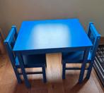 Kinder tafel met 2 stoeltjes in perfecte staat, Ophalen, Zo goed als nieuw