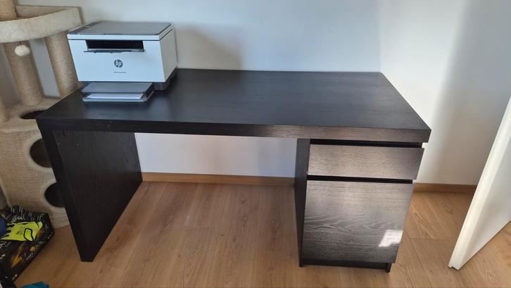 Bureau Ikea Malm noir, Maison & Meubles, Bureaux, Bureau, Enlèvement