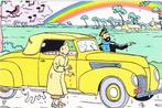 Bande dessinée Tintin Carte postale, Collections, Tintin, Image, Affiche ou Autocollant, Enlèvement ou Envoi, Neuf