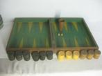 Gezelschapspel Backgammon met houten schijven - Vintage, Gebruikt, Ophalen of Verzenden