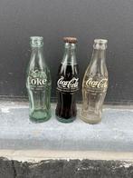 3 vintage coca cola flesjes, 1 vol en 2 lege ( jaren 60 ), Verzamelen, Ophalen of Verzenden