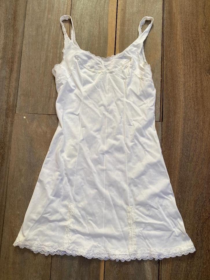 Du Parc Chemise 42 gebroken wit kant vintage ZG staat, Kleding | Dames, Ondergoed en Lingerie, Hemd, Wit, Verzenden