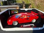 1/18 Bburago  Lamborghini Countach     Red - 1988, Ophalen of Verzenden, Zo goed als nieuw, Auto, Burago