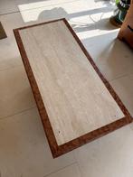 Table basse en travertin - vintage/design année 80, Maison & Meubles, 100 à 150 cm, Moins de 50 cm, Comme neuf, Enlèvement