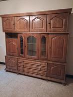 wandkast met vitrine 208x213x46 cm , is in 3 delen., Huis en Inrichting, Ophalen, Gebruikt