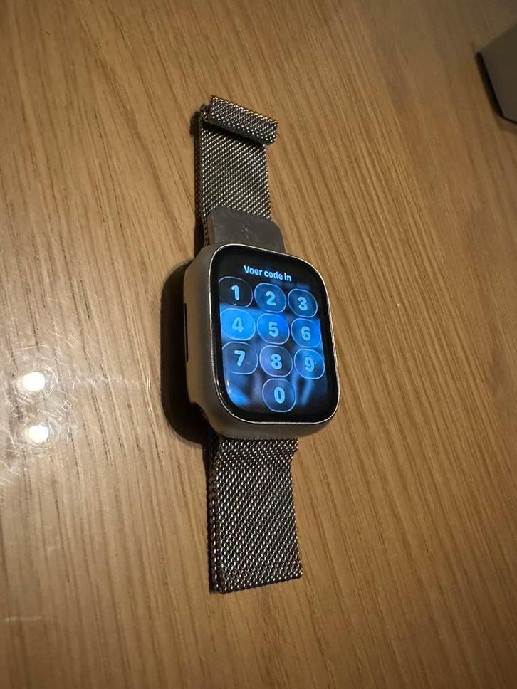 Apple Watch serie 7 - 41 mm, Handtassen en Accessoires, Smartwatches, Zo goed als nieuw, iOS, Zwart, Ophalen